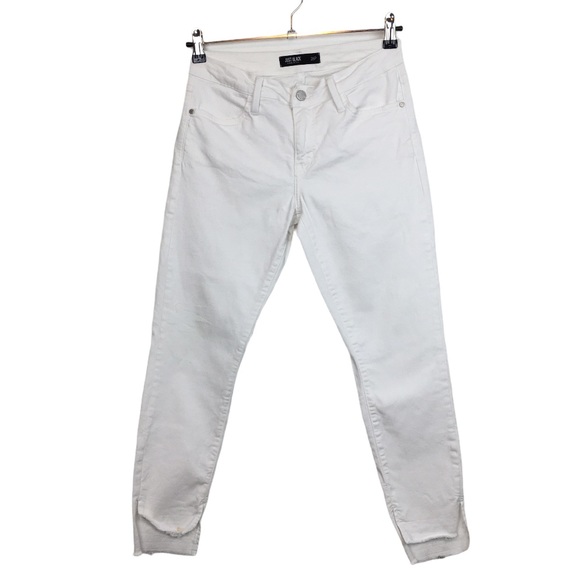 JUST BLACK Released Step Hem White Skinny Jeans - Picture 2 of 14